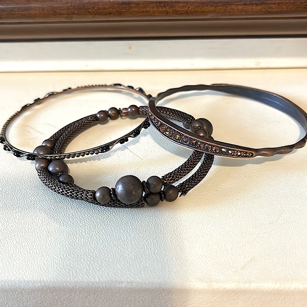 Wrap Bracelet and Bangles Bundle Set Copper Tone Fashion Jewelry